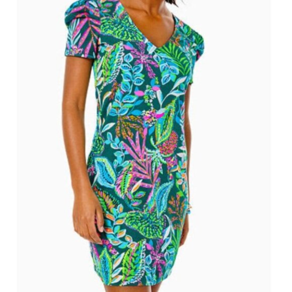 Lilly Pulitzer Aleece Dress Women’s M NWT Multi Sunshine Jungle Shift - Picture 5 of 8